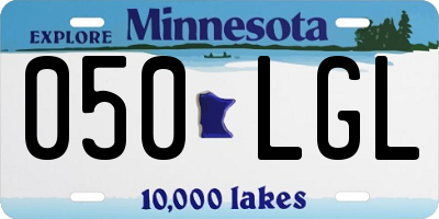 MN license plate 050LGL