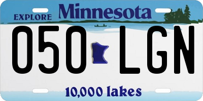 MN license plate 050LGN
