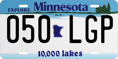 MN license plate 050LGP