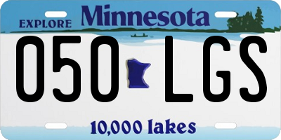 MN license plate 050LGS