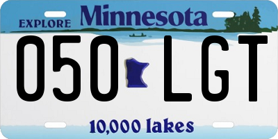 MN license plate 050LGT