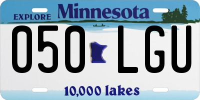 MN license plate 050LGU