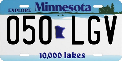 MN license plate 050LGV