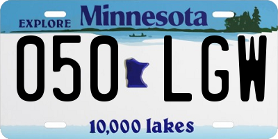 MN license plate 050LGW