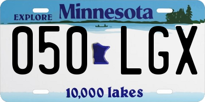 MN license plate 050LGX