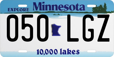 MN license plate 050LGZ