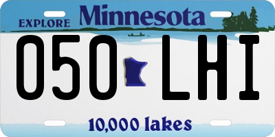 MN license plate 050LHI
