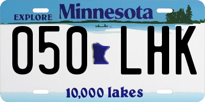 MN license plate 050LHK