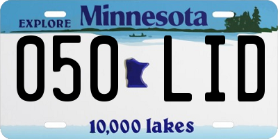 MN license plate 050LID