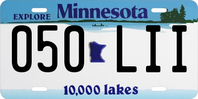 MN license plate 050LII