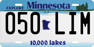 MN license plate 050LIM