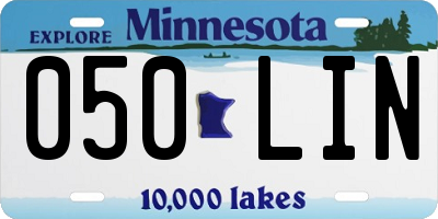MN license plate 050LIN
