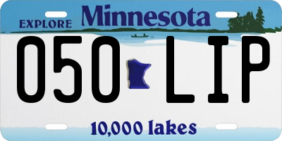 MN license plate 050LIP