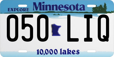 MN license plate 050LIQ