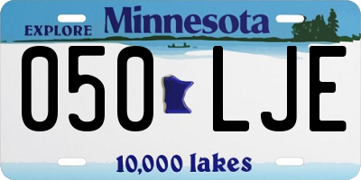 MN license plate 050LJE
