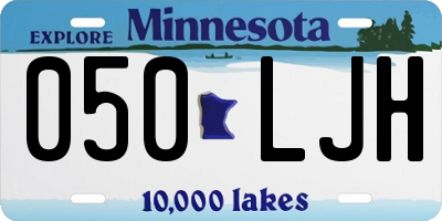 MN license plate 050LJH