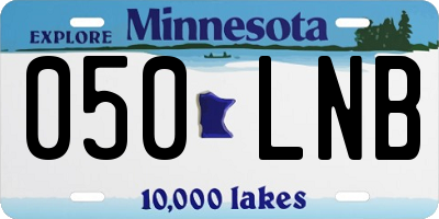 MN license plate 050LNB