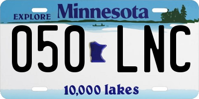 MN license plate 050LNC