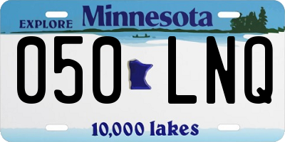 MN license plate 050LNQ