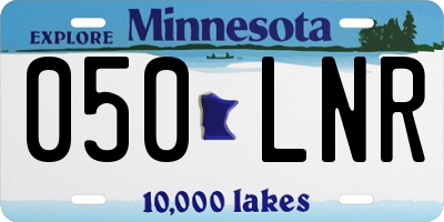 MN license plate 050LNR