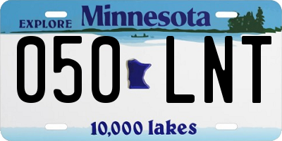 MN license plate 050LNT