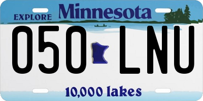 MN license plate 050LNU