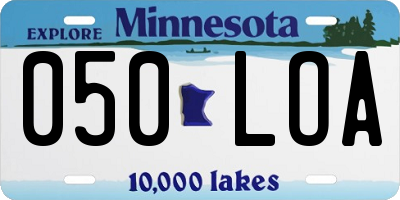 MN license plate 050LOA