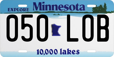 MN license plate 050LOB
