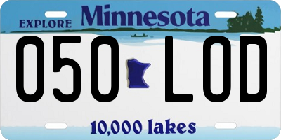 MN license plate 050LOD