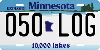 MN license plate 050LOG