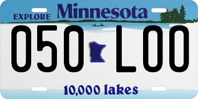 MN license plate 050LOO