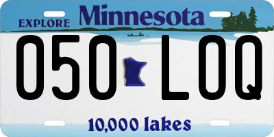 MN license plate 050LOQ
