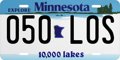 MN license plate 050LOS