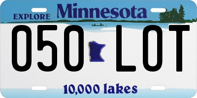 MN license plate 050LOT