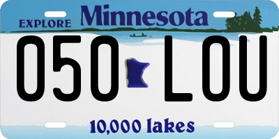 MN license plate 050LOU