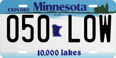 MN license plate 050LOW