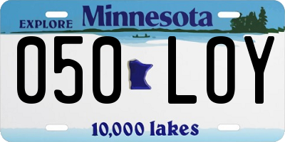 MN license plate 050LOY