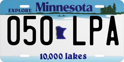 MN license plate 050LPA