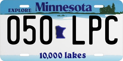 MN license plate 050LPC