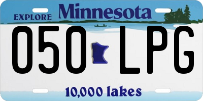 MN license plate 050LPG