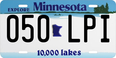 MN license plate 050LPI