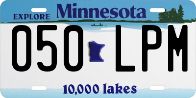 MN license plate 050LPM