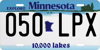 MN license plate 050LPX