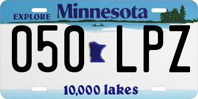 MN license plate 050LPZ