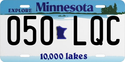 MN license plate 050LQC