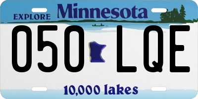 MN license plate 050LQE