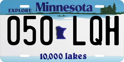 MN license plate 050LQH