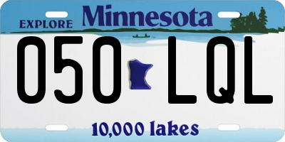 MN license plate 050LQL