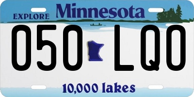 MN license plate 050LQO