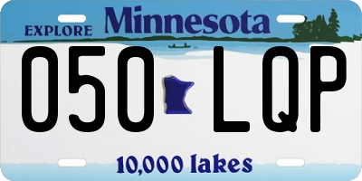 MN license plate 050LQP